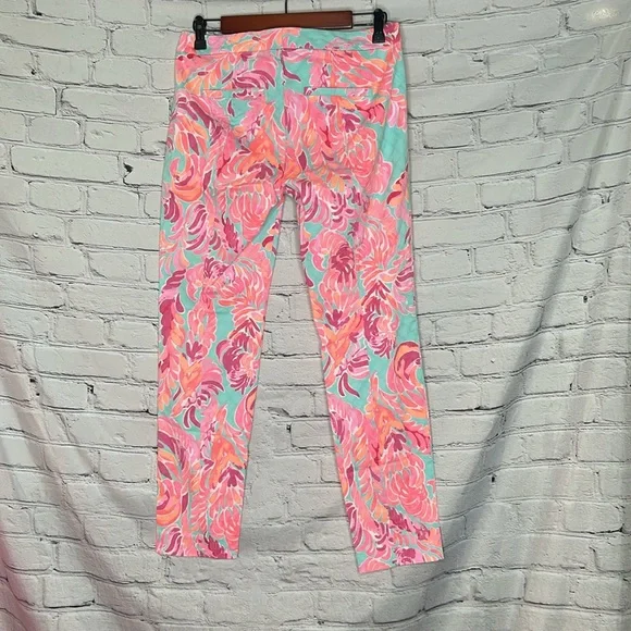 Lilly Pulitzer Straight Leg Pants Size 6 Excellent Condition - Picture 2 of 10